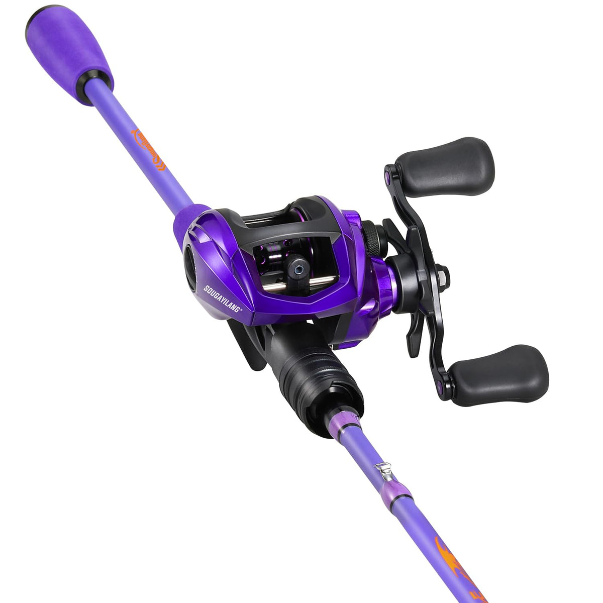 Sougayilang Voidflare low-profile baitcast reel close-up showing smooth operation and precision casting.