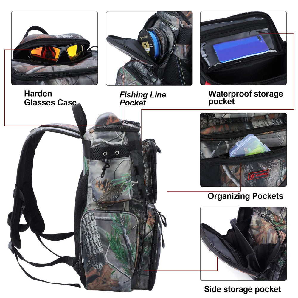 Sougayilang water-resistant nylon fabric protects gear in wet conditions.