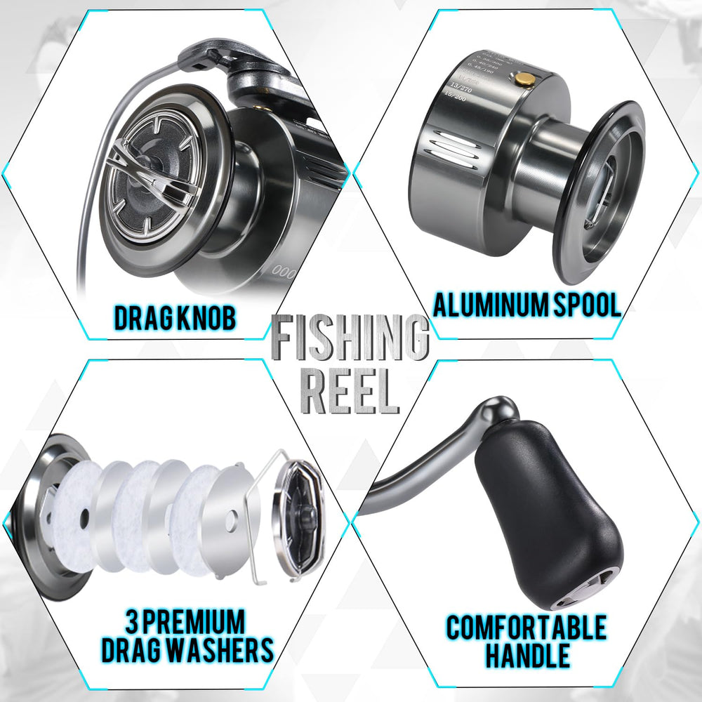 Sougayilang XB2000 reel with 11+1 bearings delivers smooth retrieves and reliable drag.