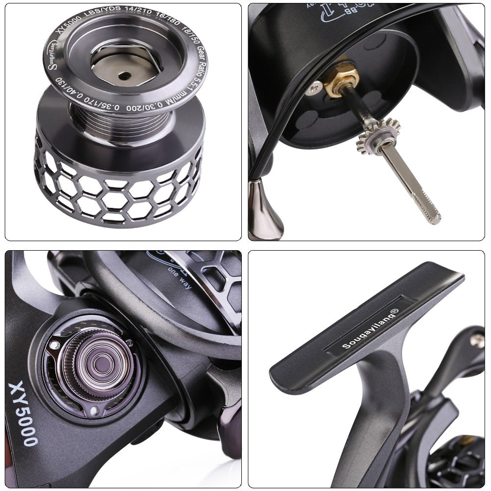 Triple disc carbon drag washers on Sougayilang reel