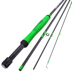 Sougayilang 9ft fly rod green, 4-piece 5/6wt