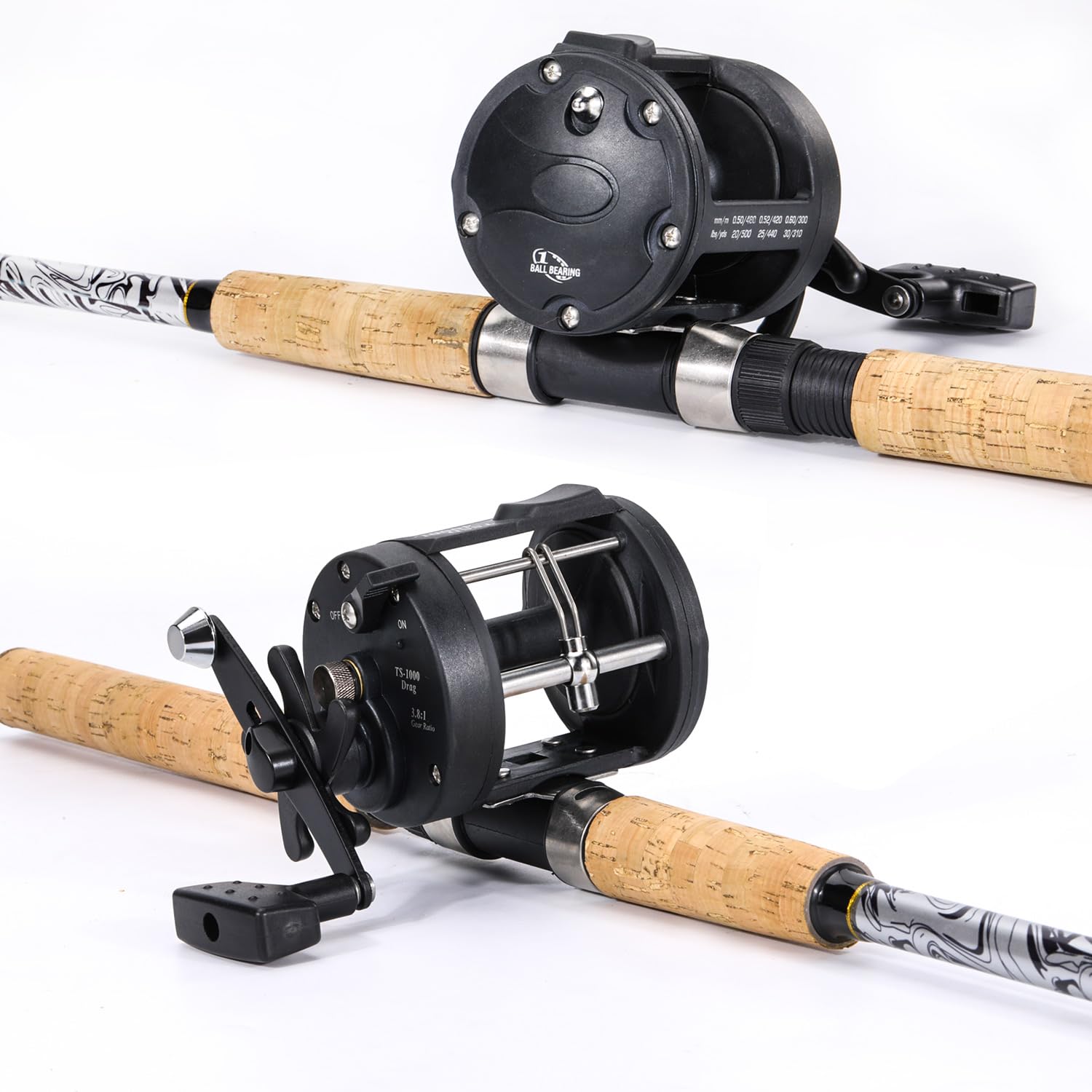 Left-handed retrieve 4000 reel mounted on Sougayilang combo