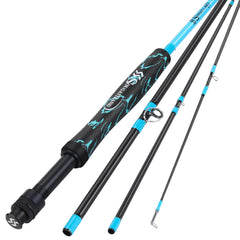 Sougayilang 9 ft 4-piece fly rod, 5/6wt, graphite blue