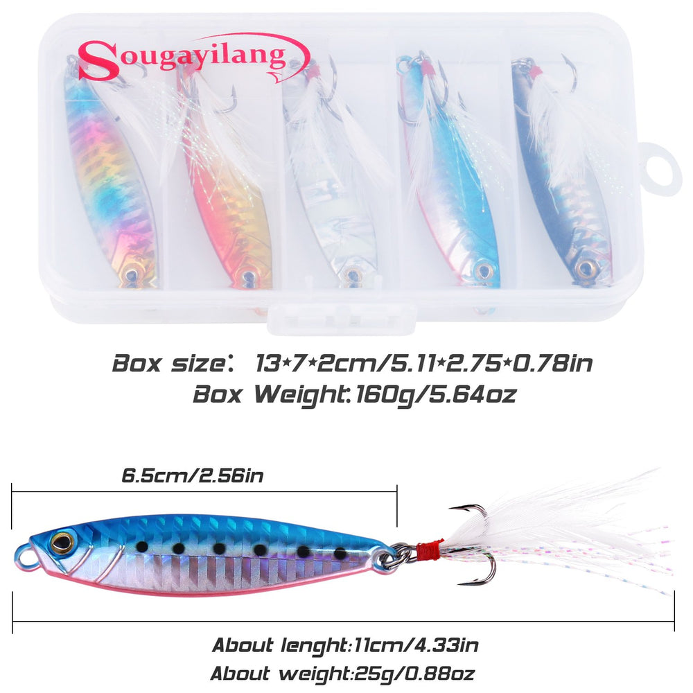 Sougayilang micro jig 25g 5pcs box display