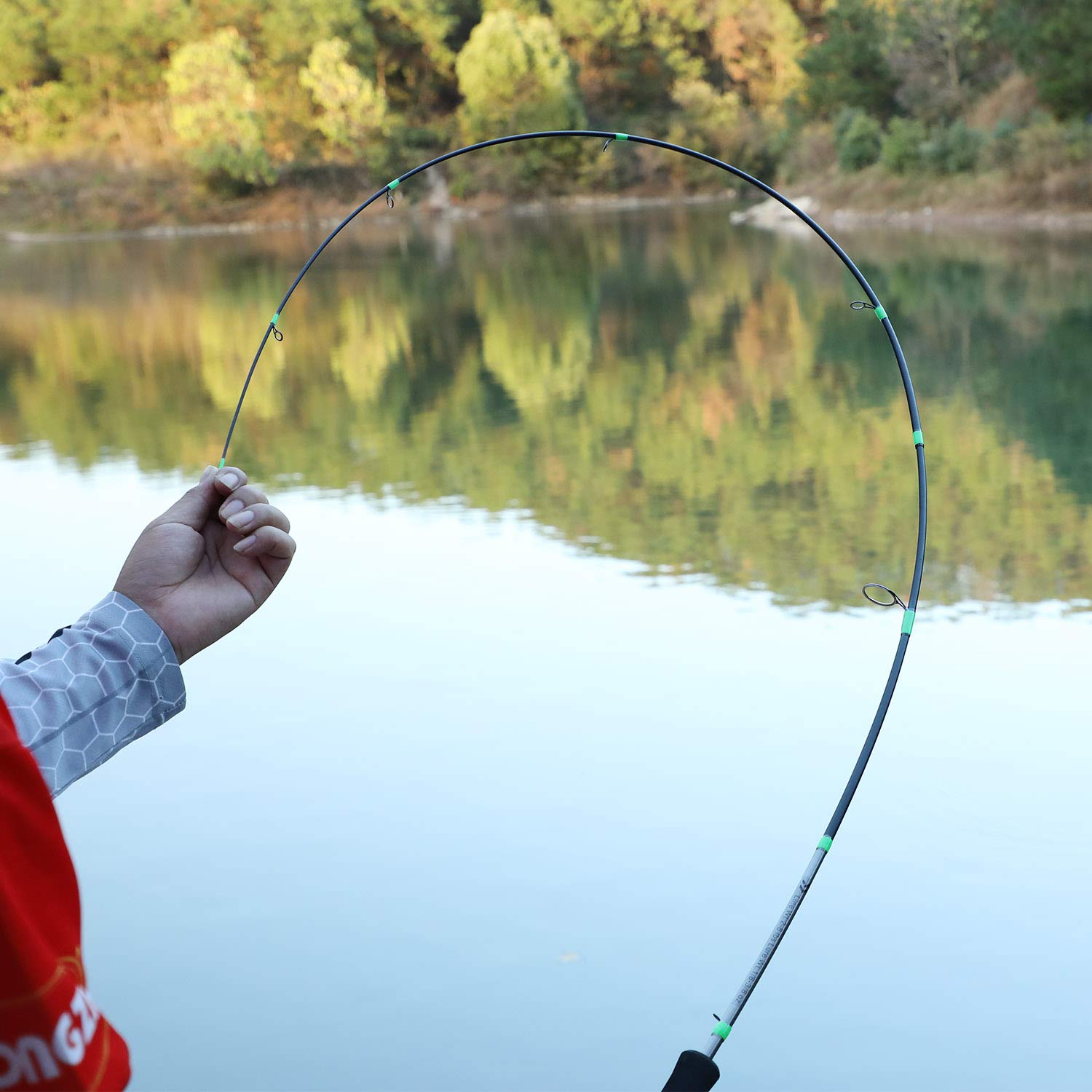 Fully assembled Sougayilang Resolute fishing rod set with accessories