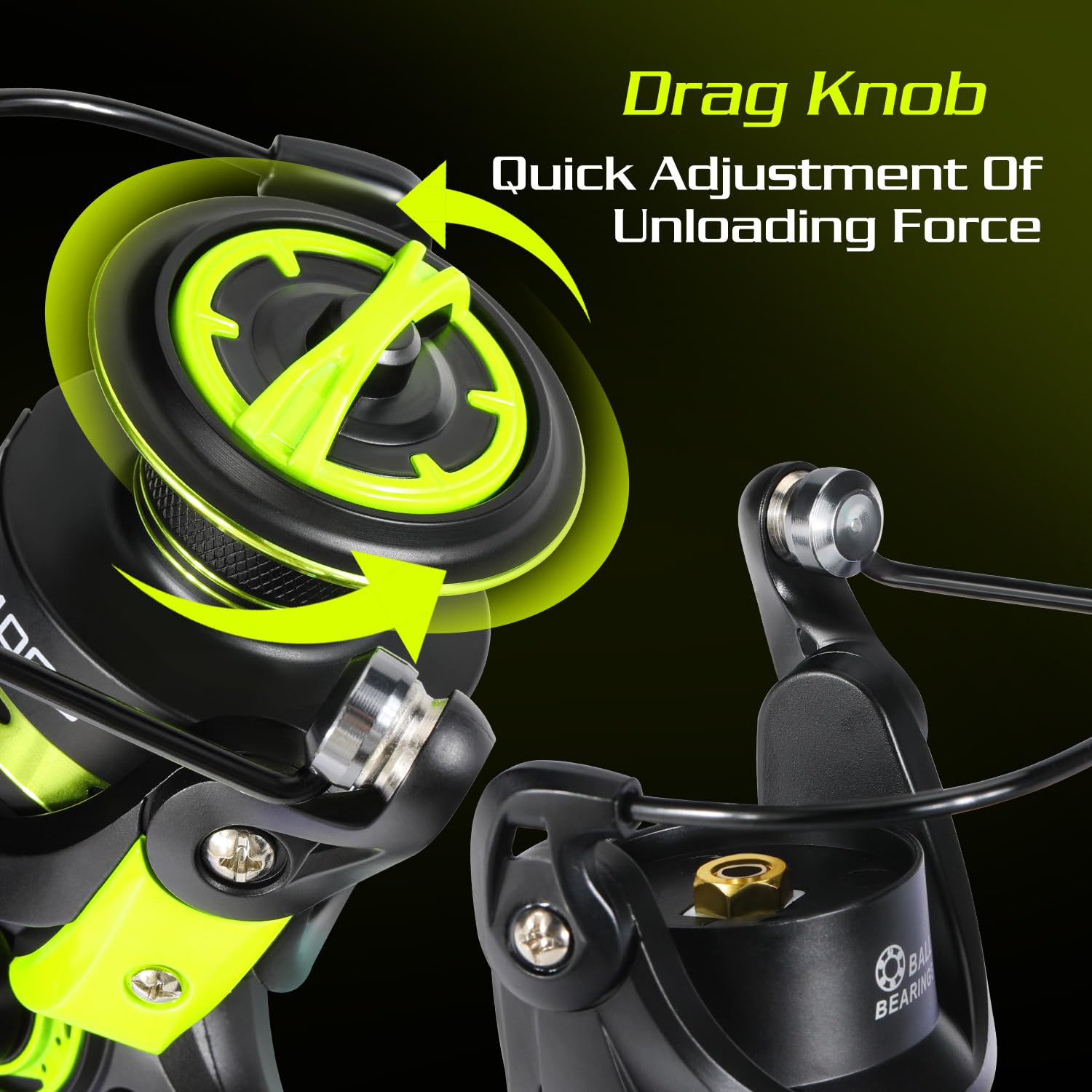 Smooth drag system up to 20 pounds
