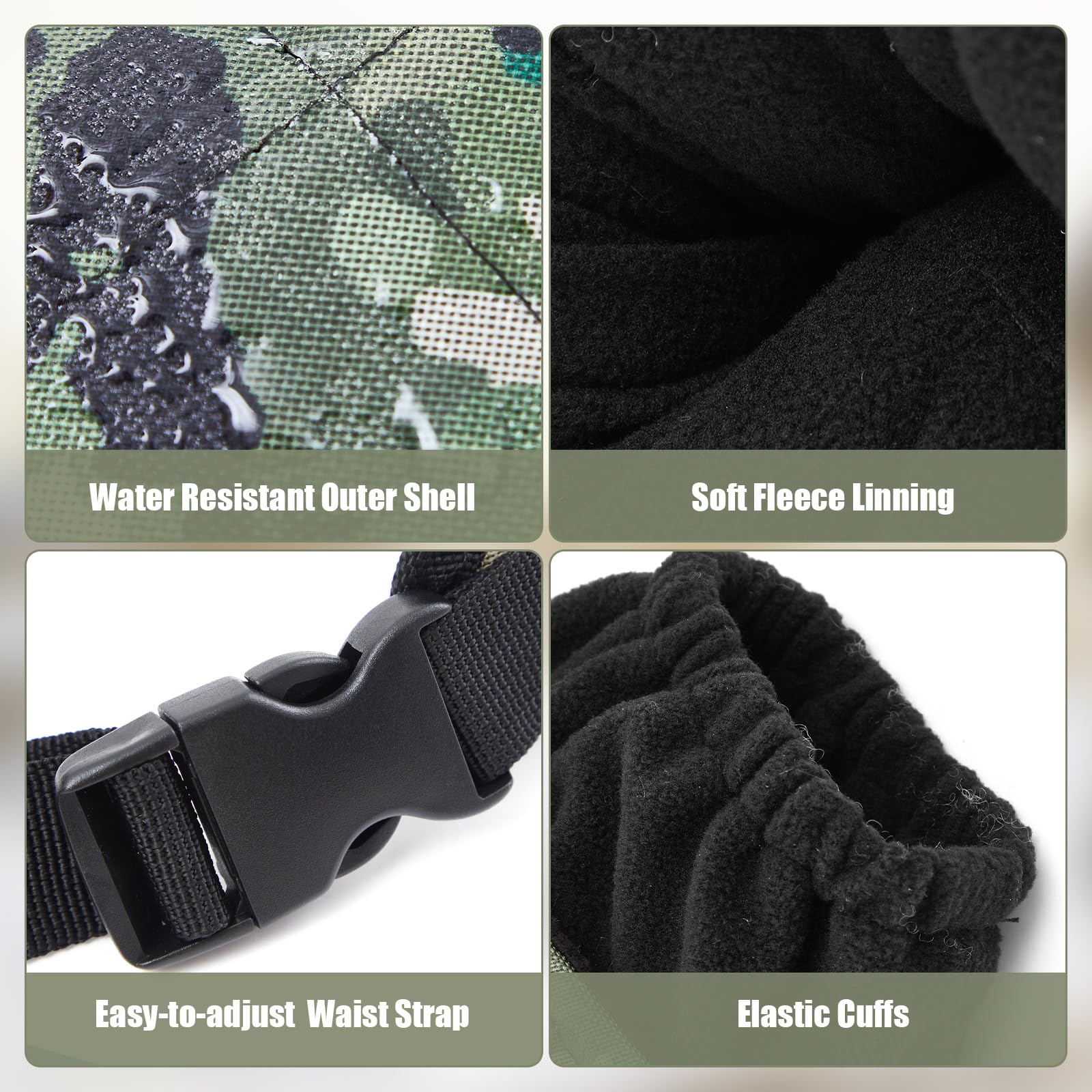 Soulchen camo hand-warmer pouch tucked in backpack for compact storage