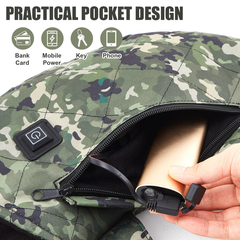 Soulchen camo hand-warmer pouch wool lining provides soft warmth