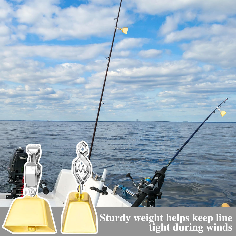 Set of 20 clip-on bells for multiple rods and setups