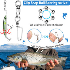 Soulchen Stainless Steel Snap Swivels welded rings close-up