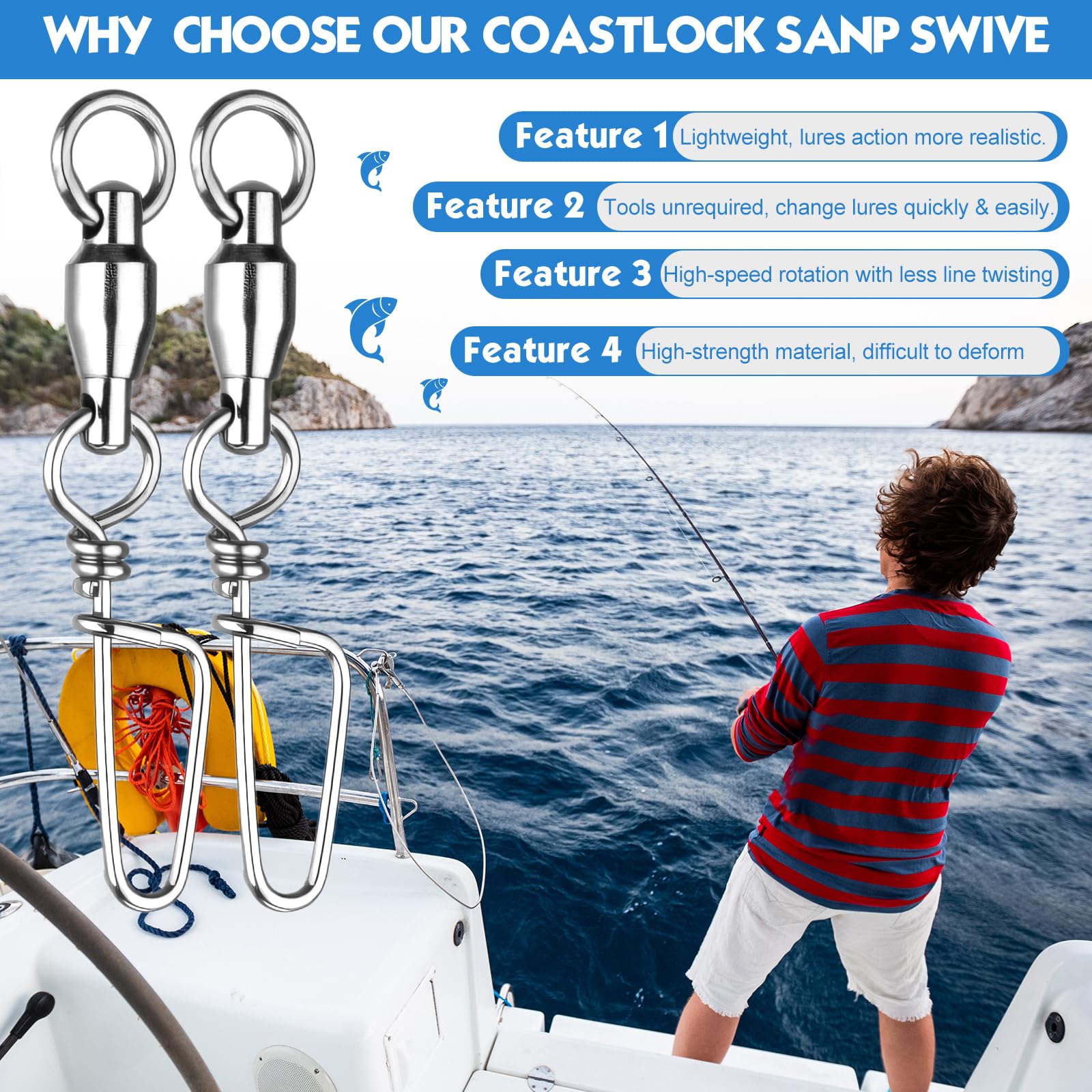 Soulchen Snap Swivels for freshwater and saltwater use