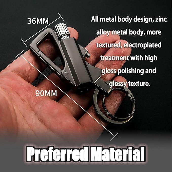 SOULRAZY Infinity lighter compact travel companion with keychain loop.