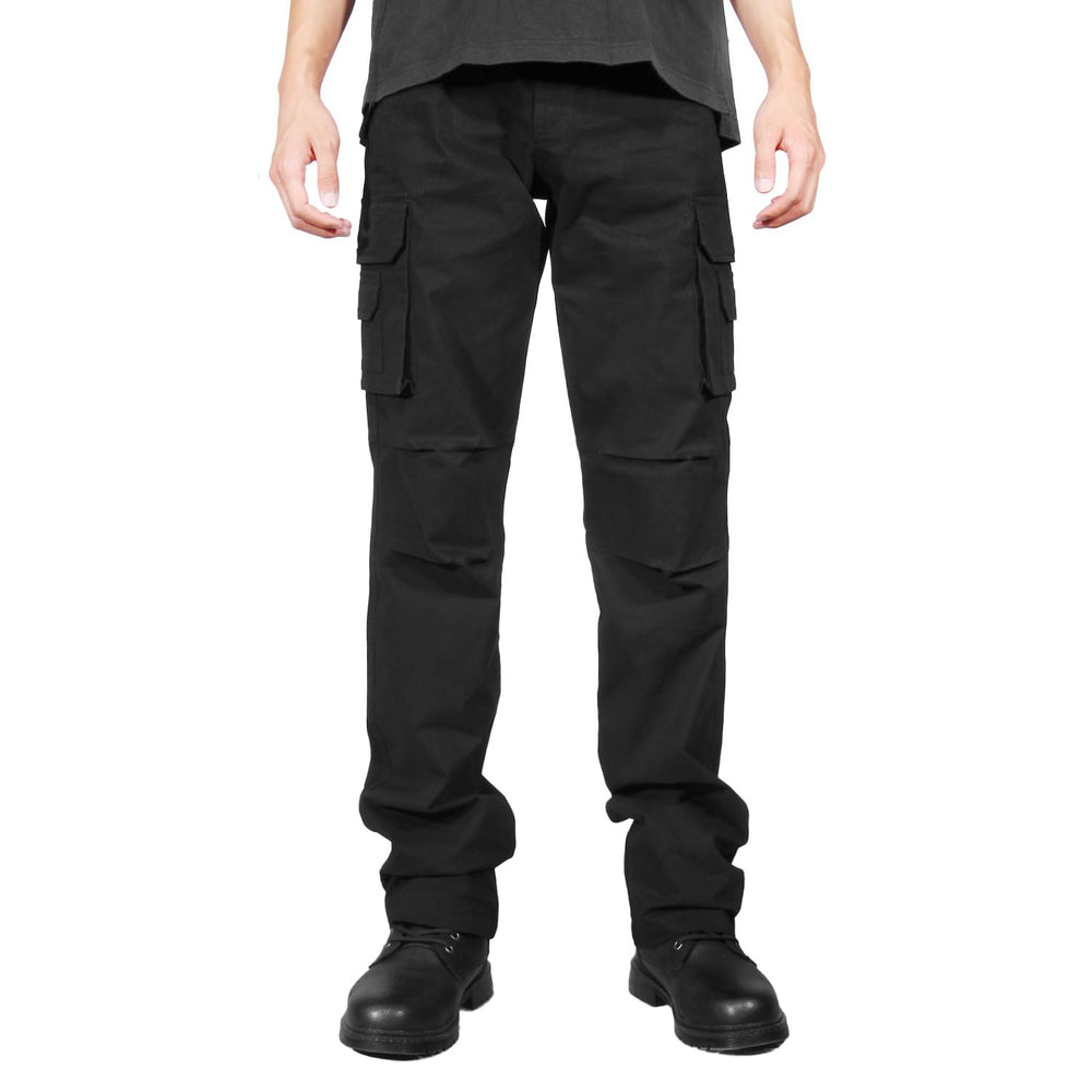 Soulsfeng mens black cargo pants durable cotton for long-lasting wear