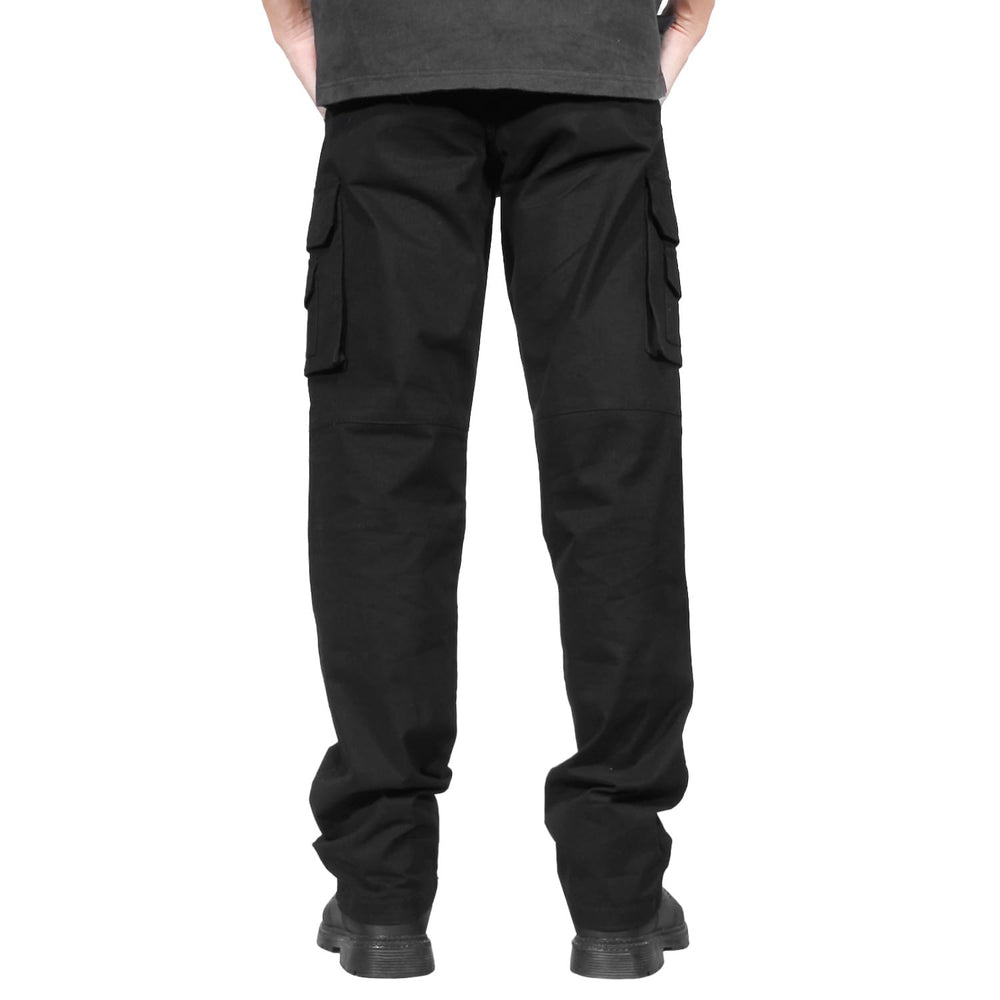 Soulsfeng men's black cargo pants work hiking versatility in action