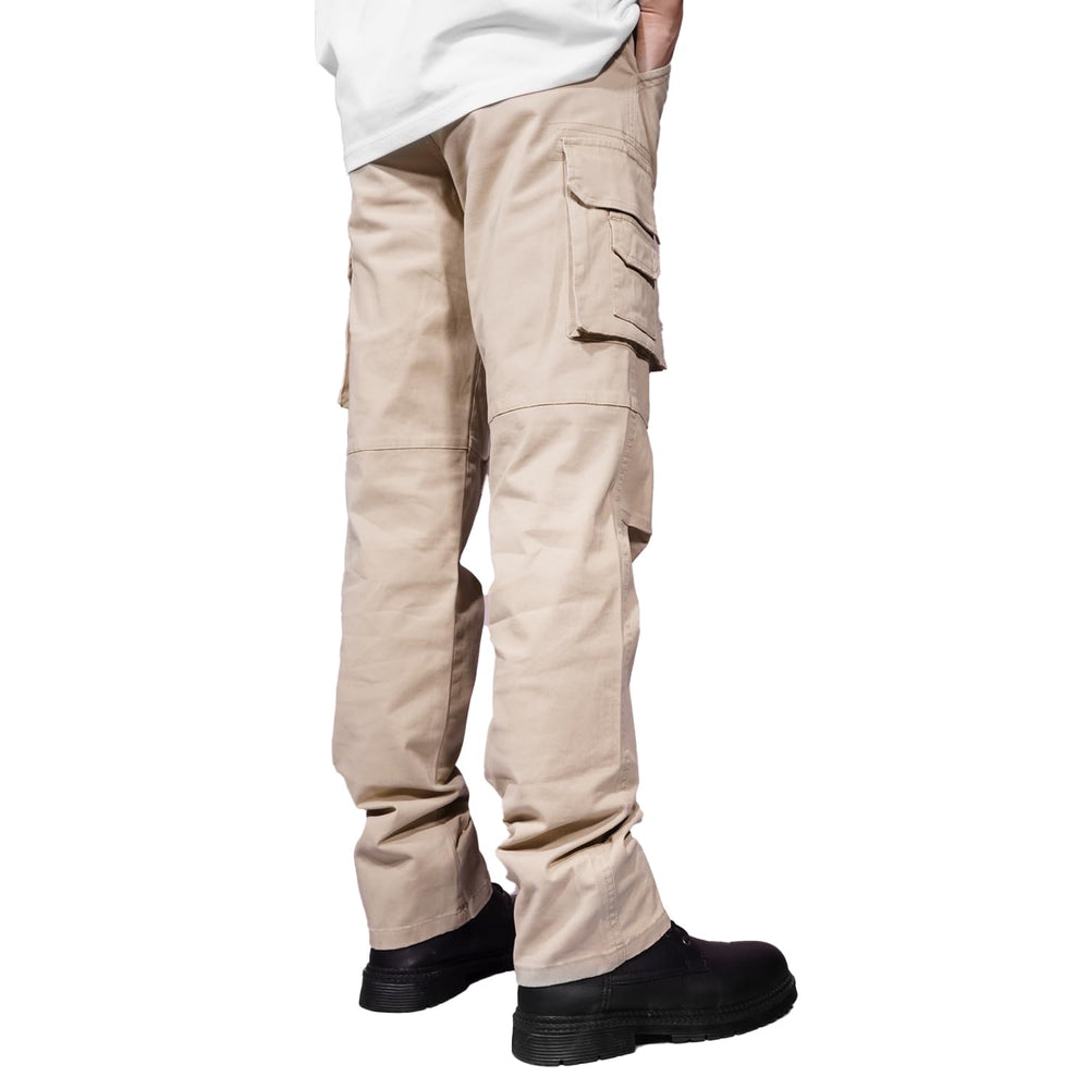 Soulsfeng men's khaki cargo pants straight-leg fit ideal for versatile workwear.