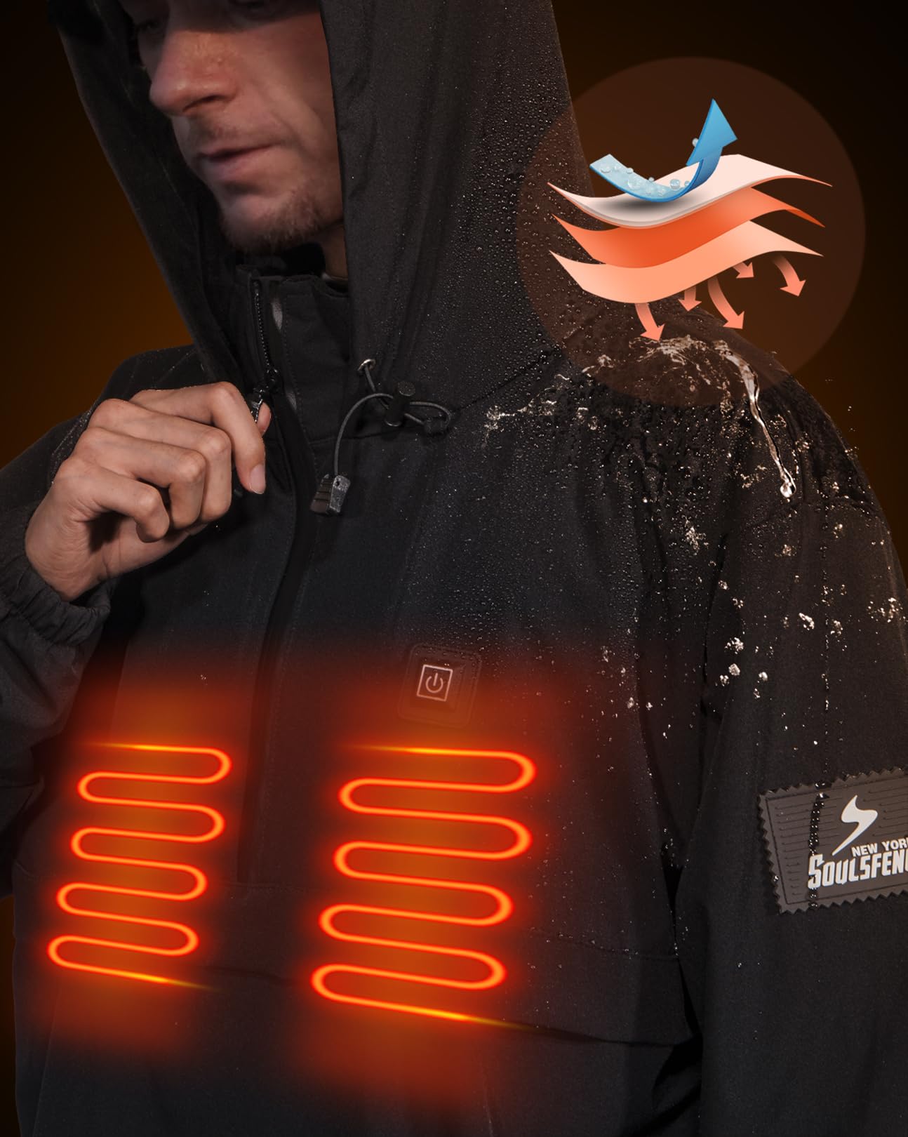 Soulsfeng outdoor usage hoodie ideal for hiking and camping in cold weather