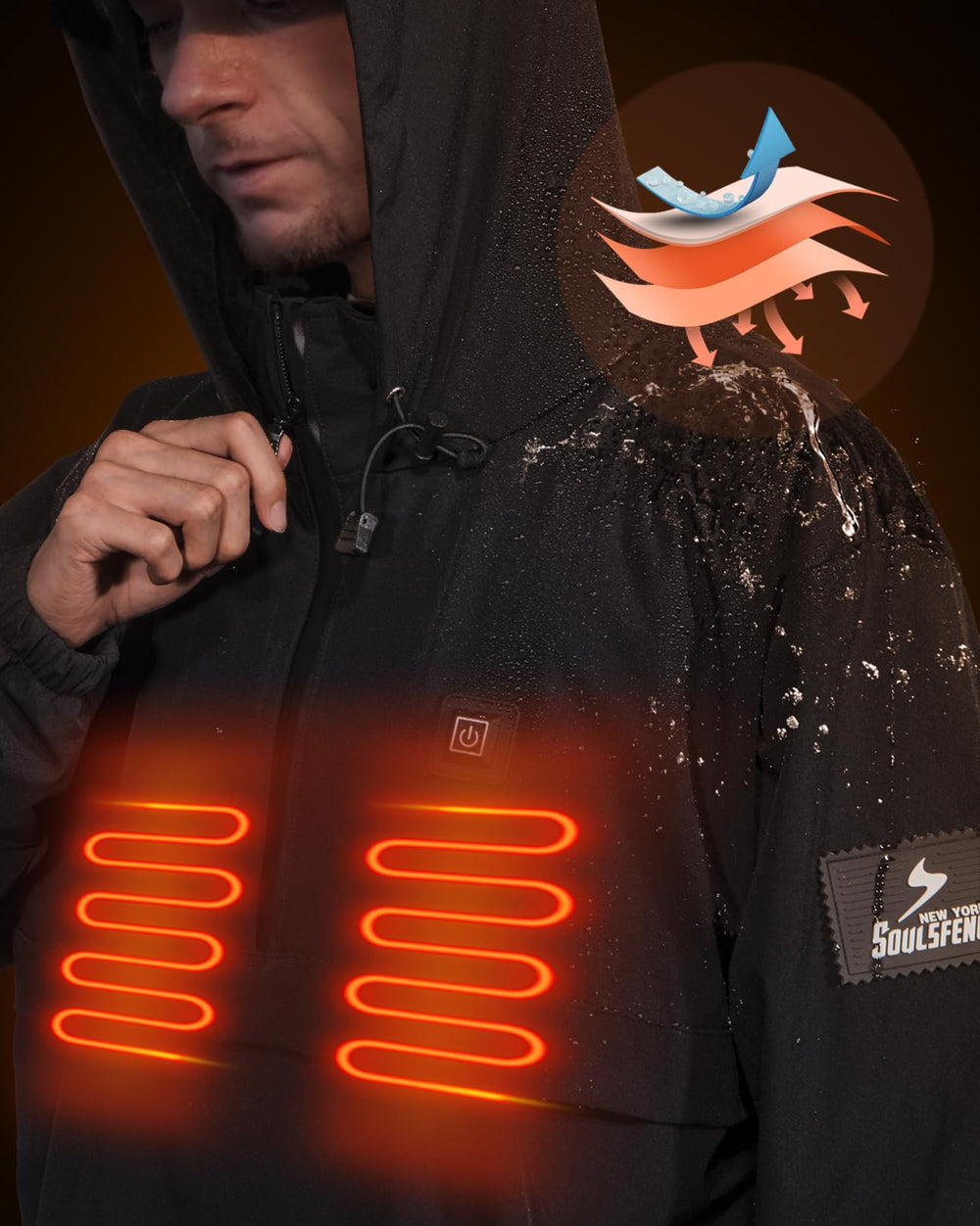 Soulsfeng outdoor usage hoodie ideal for hiking and camping in cold weather
