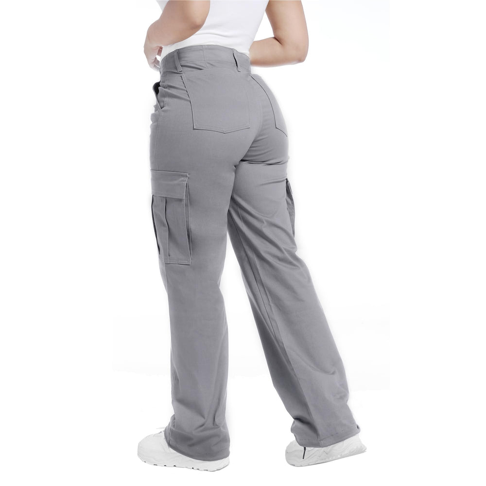 Soulsfeng women's baggy cargo pants gray side pocket highlighting secure storage
