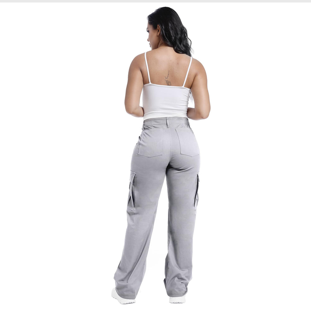 Soulsfeng cargo pants with secure back pocket, great for travel essentials.
