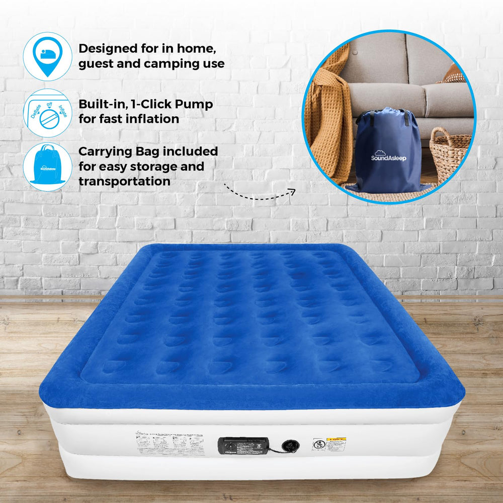 SoundAsleep Dream Series eco-friendly PVC offers puncture resistance for long-lasting use.