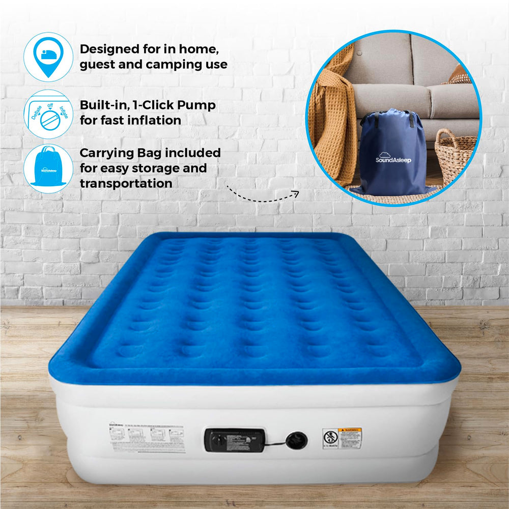 SoundAsleep Dream Series queen size dimensions 80x60x19 inches—fits two people comfortably.