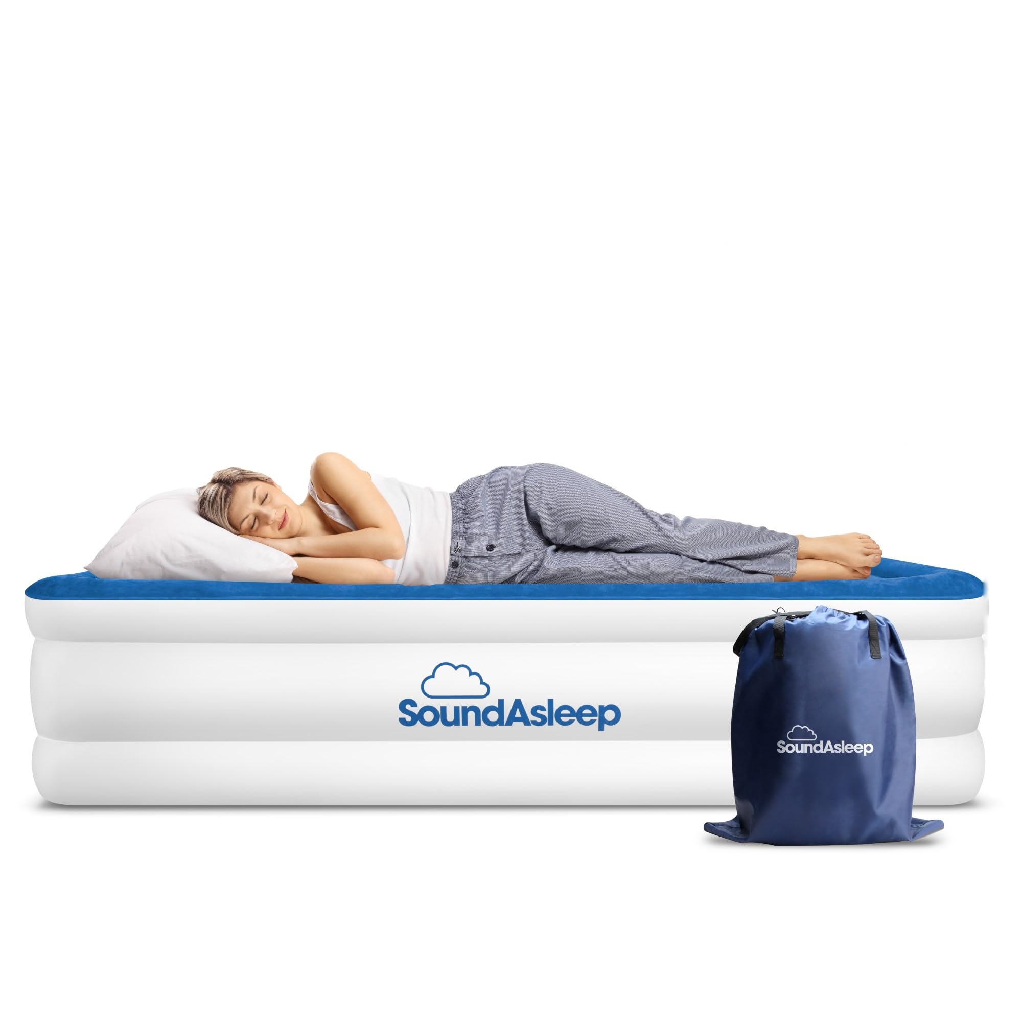 SoundAsleep Dream Series twin-size bed inflating for quick setup and guests