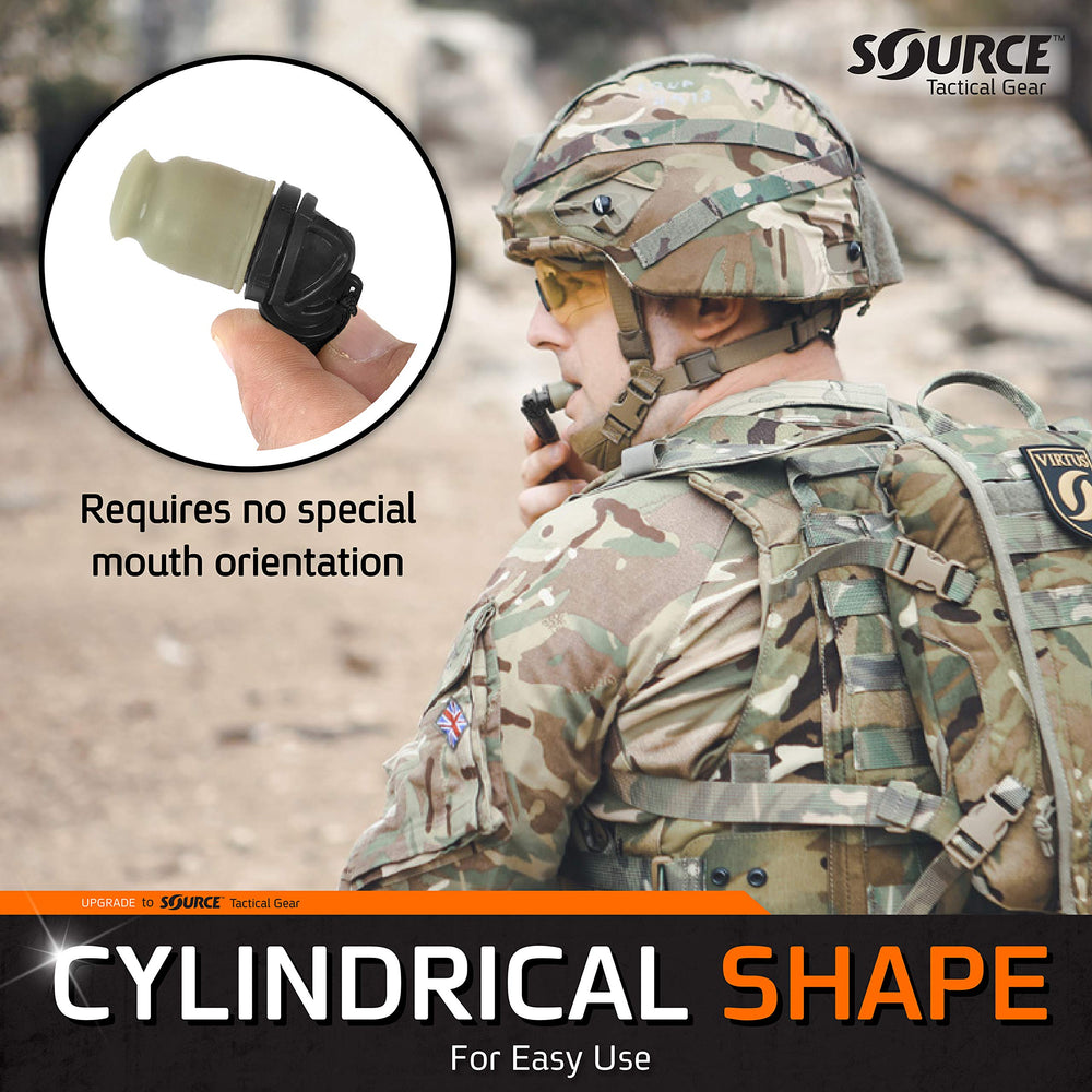 Source Helix dirt-shield protects valve from dust and sand.