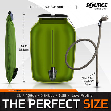 Source Hydration Bladder WLPS 3 liter capacity for longer adventures