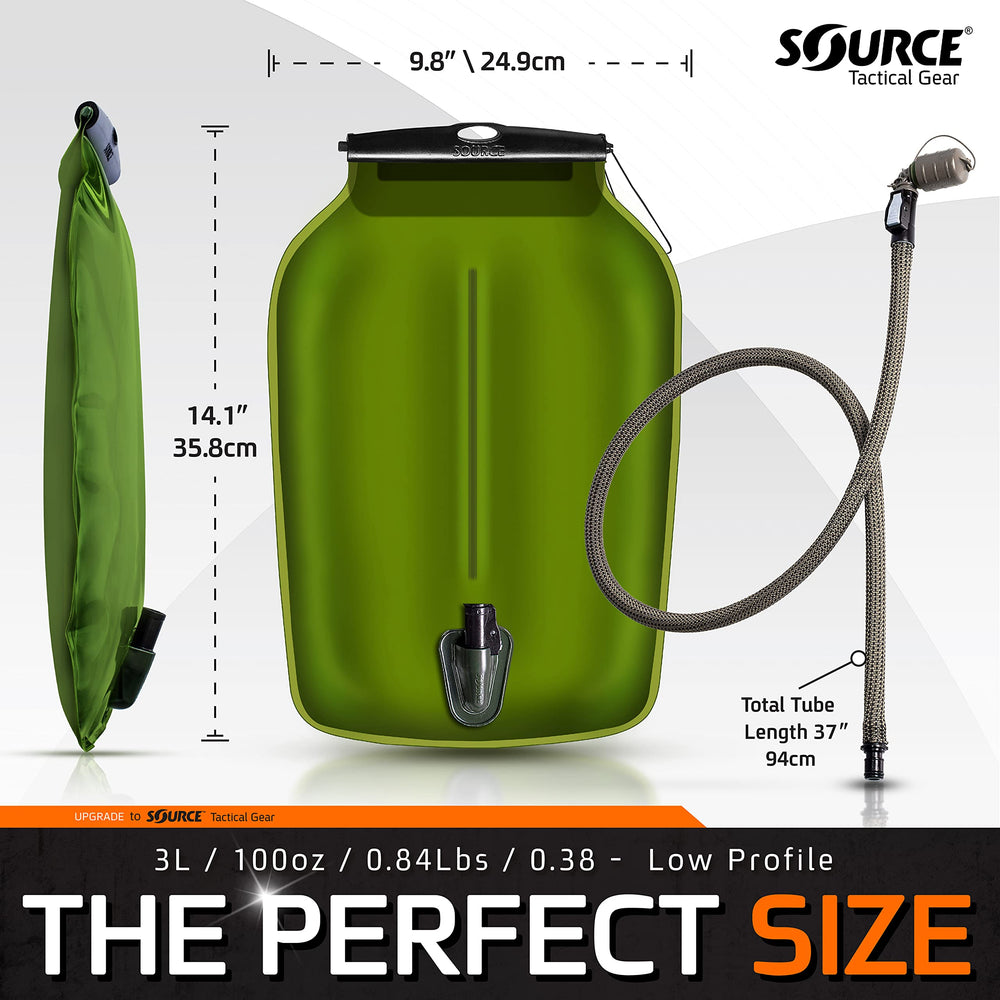 Source Hydration Bladder WLPS 3 liter capacity for longer adventures