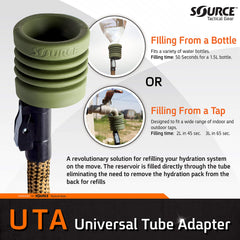 Source ILPS mouthpiece close-up emphasizes comfortable bite and reliable flow during activity.