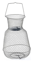 South Bend floating wire fish basket showing dual-spring trap doors for easy release and durability