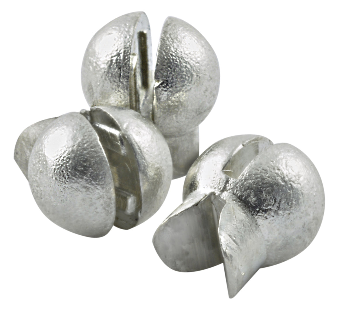 South Bend non-led removable splitshots size 4 in a 16-pack for quick crimping and easy removal.