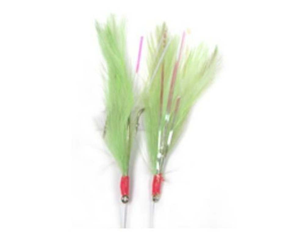 South Bend P-Line FF5-0G-C Farallon Feather 2HK 5-0 green chartreuse for vertical jigging versatility