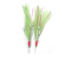 South Bend P-Line FF5-0G-C Farallon Feather 2HK 5-0 green chartreuse for vertical jigging versatility