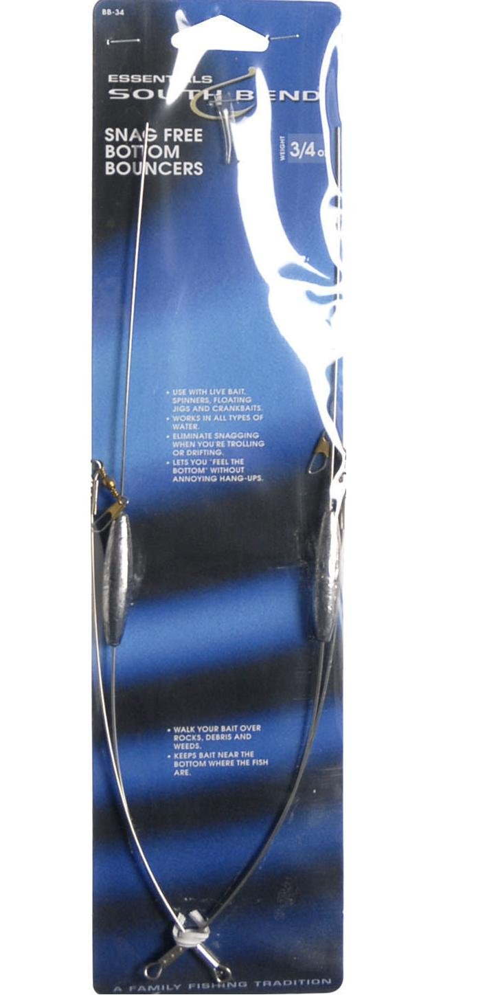 South Bend Snag-Free Bottom Bouncer 3/4 oz for smooth bottom feel and reduced hang-ups