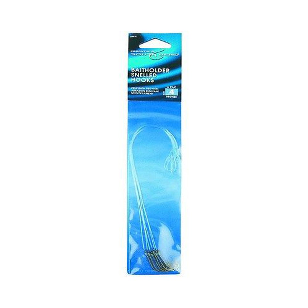 South Bend Snelled Baitholder Hooks with bronze finish enhance bait presentation