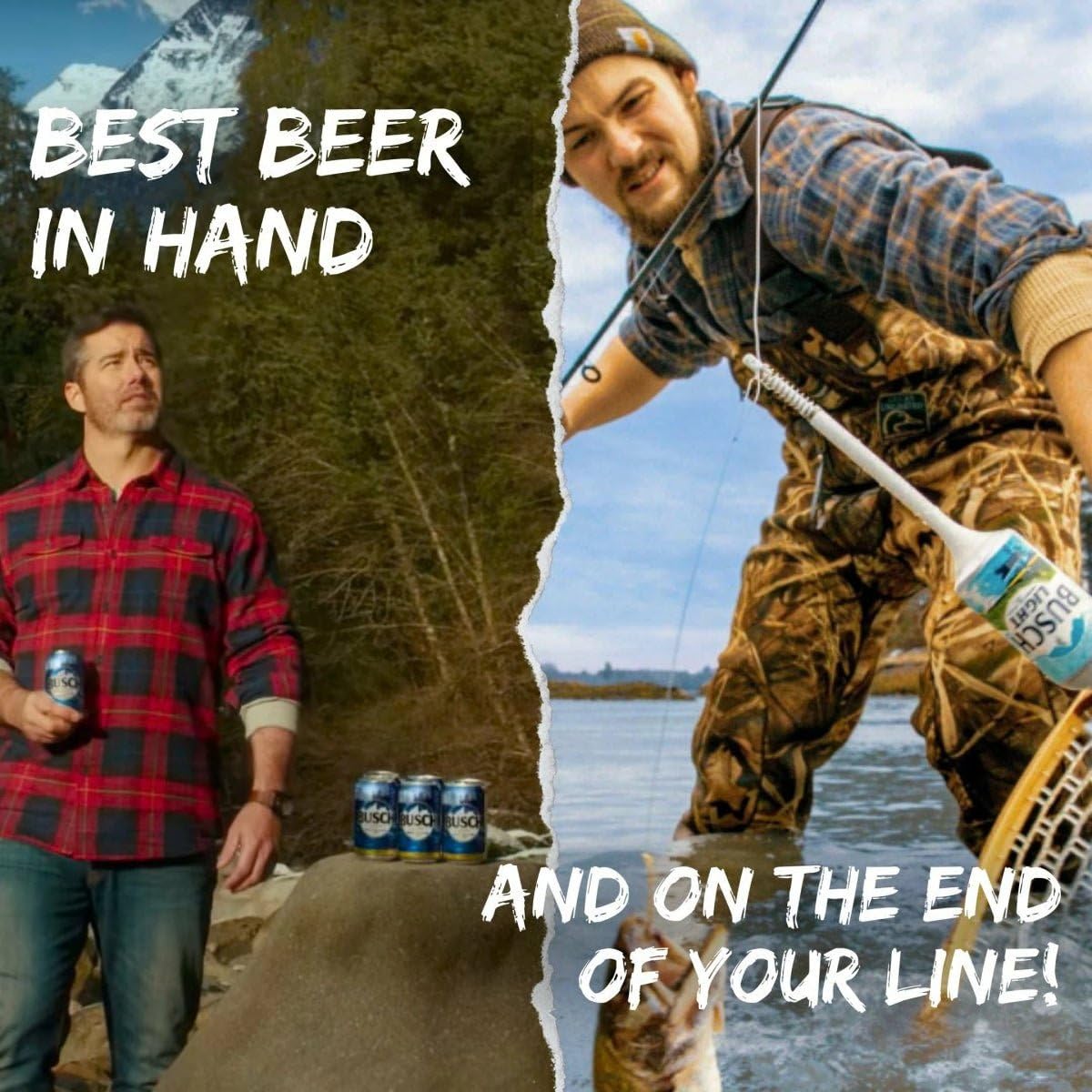 Beer bottle replica floats add character and recognition on the water.
