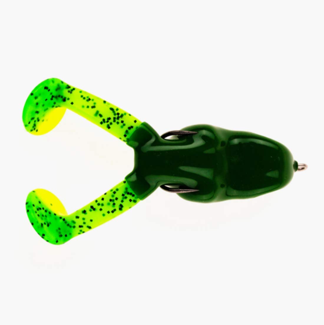 Southern Lure Bigfoot hollow body frog in green for weedless fishing.