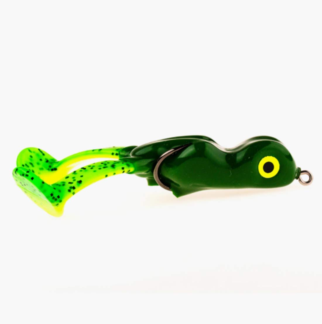 Southern Lure Scum Frog Bigfoot topwater green lure for surface strikes.