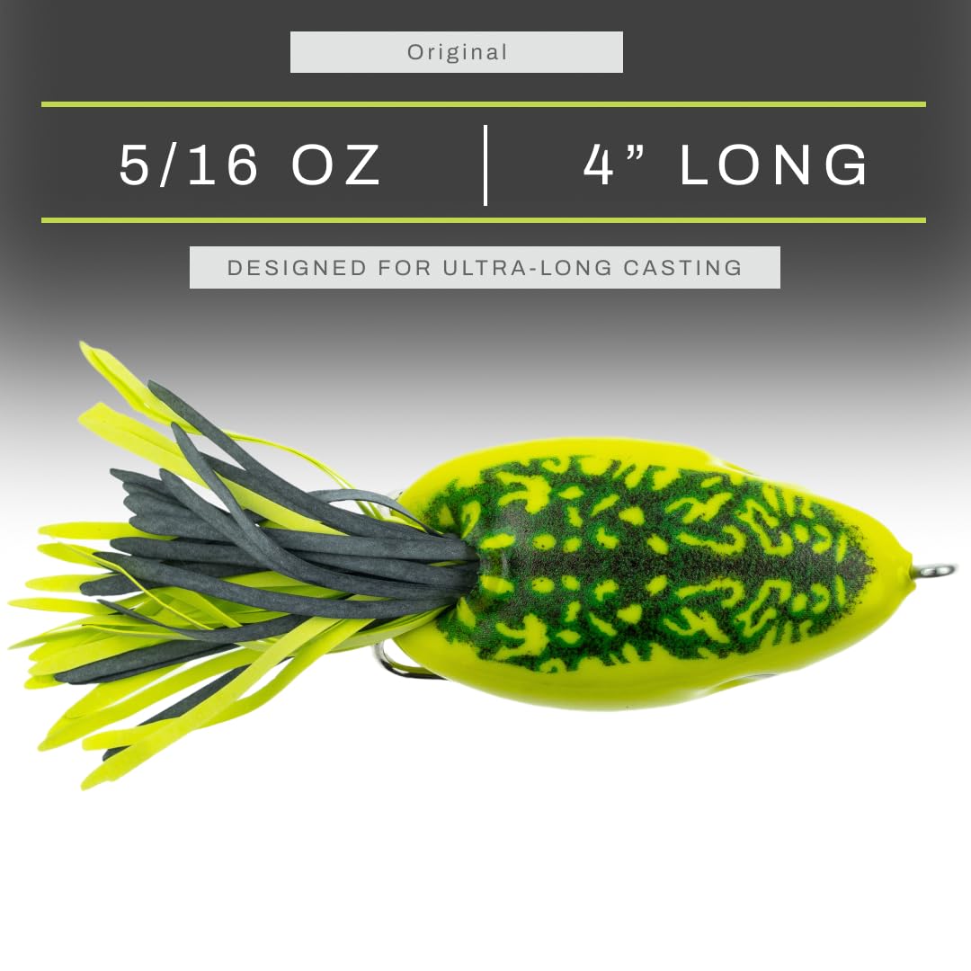 Southern Lure Scum Frog gliding near lily pads with weedless stealth