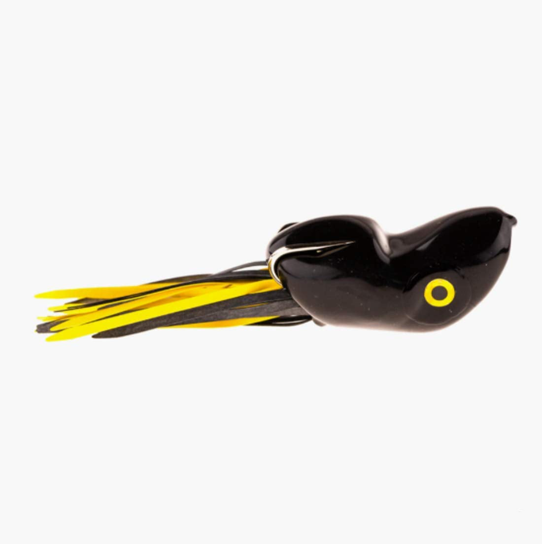Southern Lure Scum Frog Popper cupped mouth in action, creating realistic pops to draw bass.