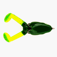 Southern Lure weedless hooks Scum Frog for snag-free retrieves in green.