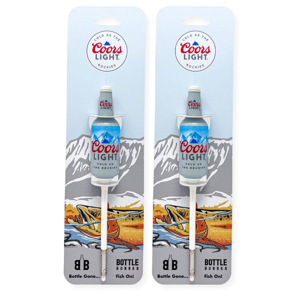 Official licensed Coors Light bottle bobber design for authentic water look.