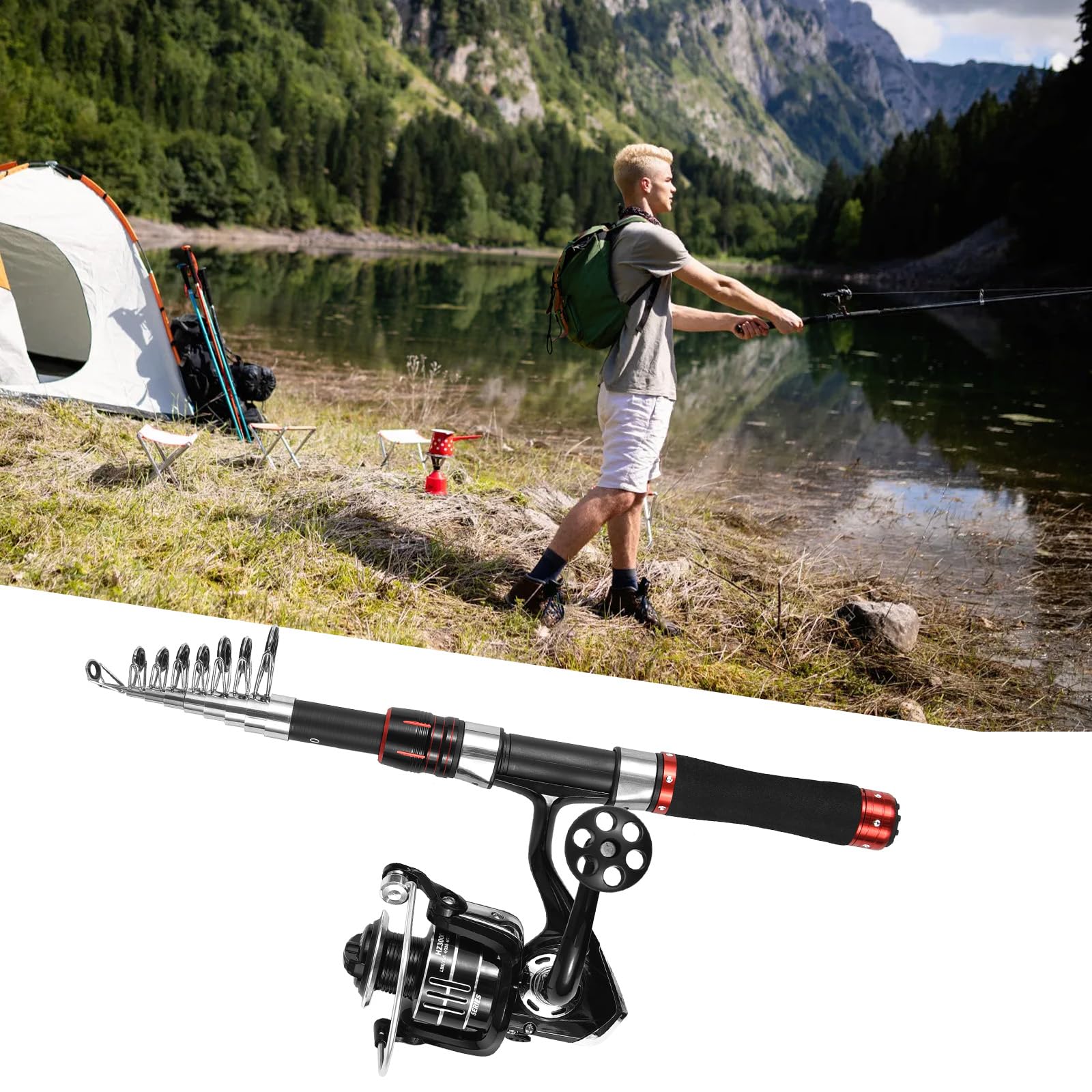 SOUUXIU 100m-fishing-line-included supports versatile setups for different fish.