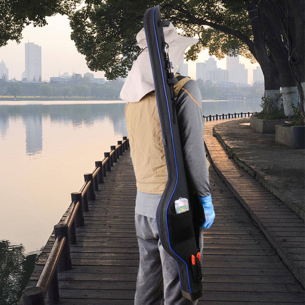 SOUUXIU bag adjustable shoulder strap frees hands for gear setup.