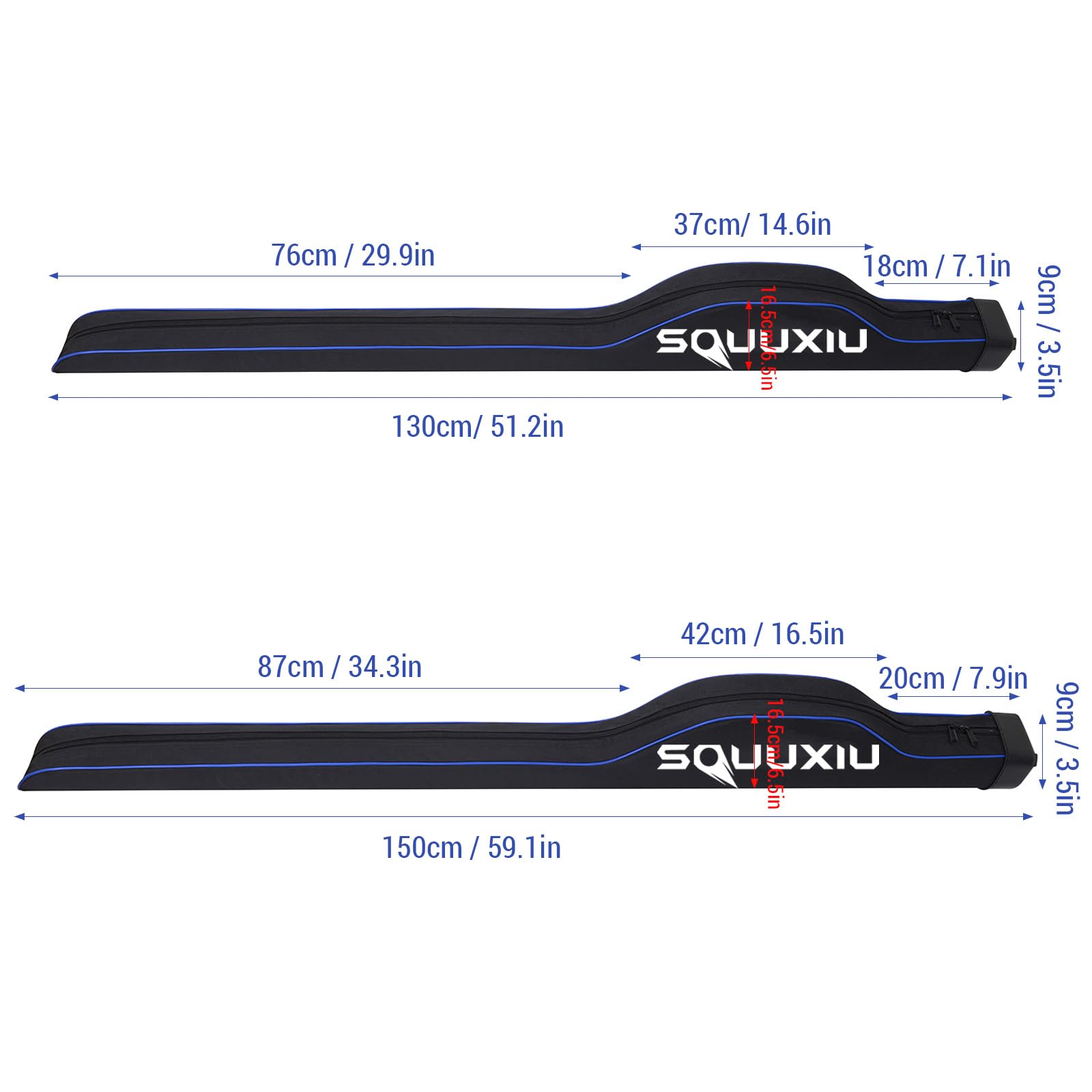 SOUUXIU fishing rod bag travel-friendly for families and outdoor trips.