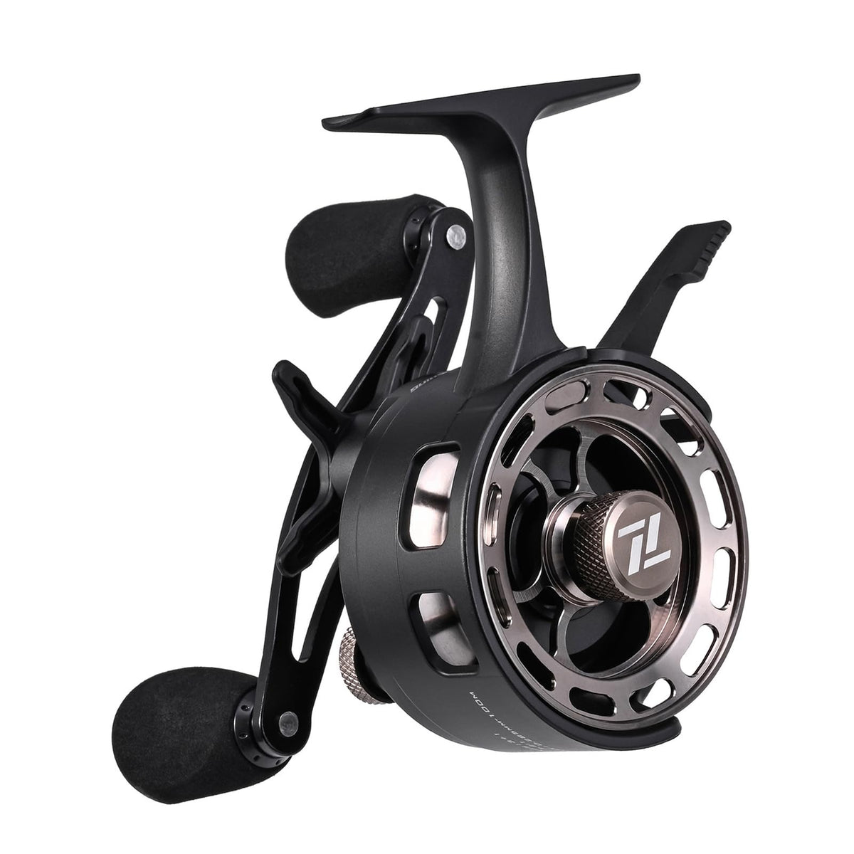 Souuxiu ice fishing reel with 3+1 bearings for smooth control on icy waters.