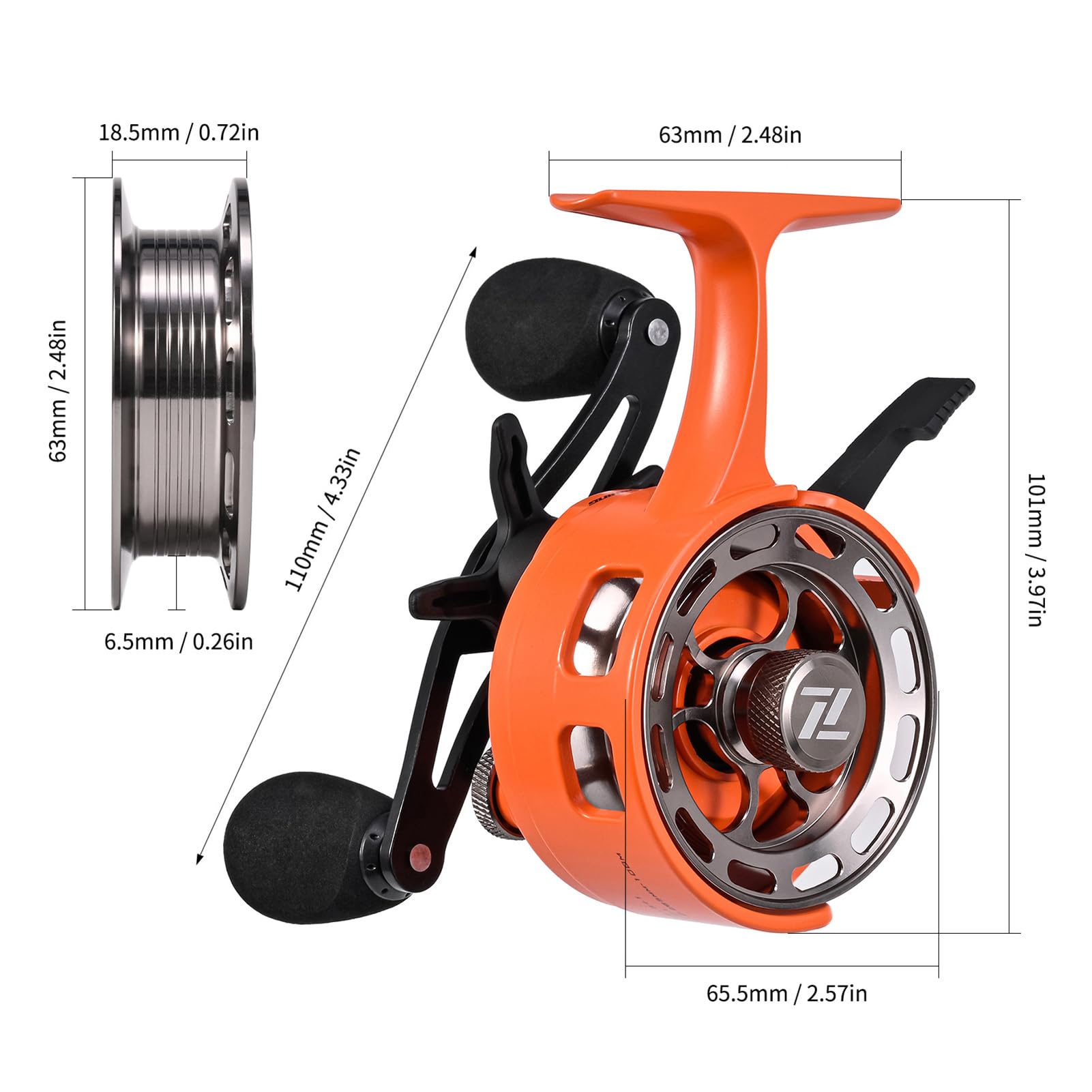 SOUUXIU ice fishing reel braking system enables precise line control.
