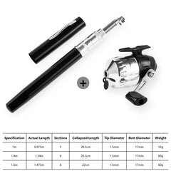 SOUUXIU pen fishing rod at 55in extended length for river fishing