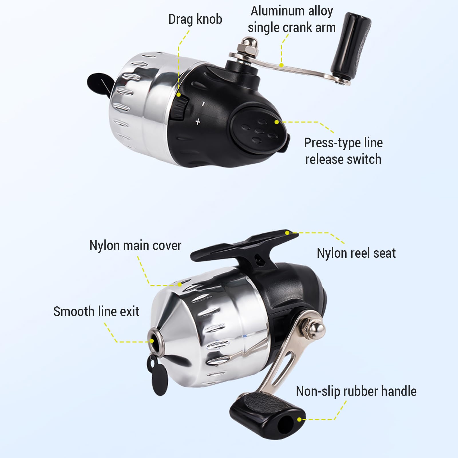 SOUUXIU pen fishing rod compact carry in pocket or bag.